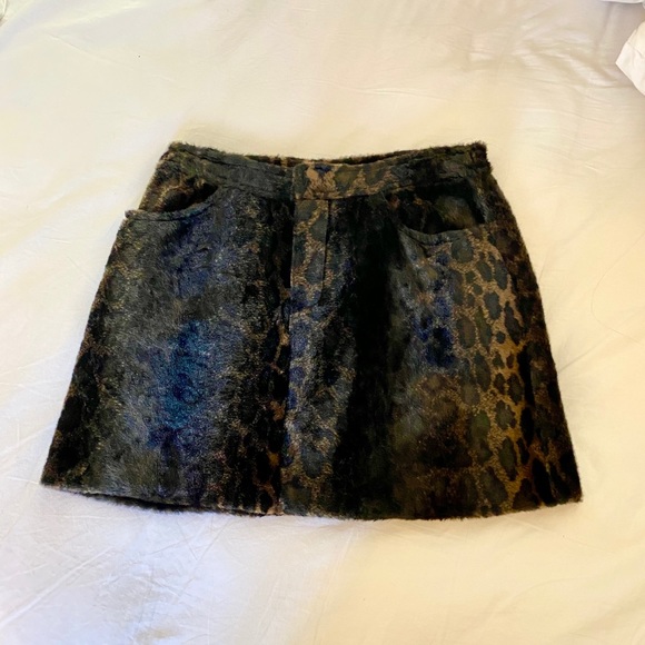 Betsey Johnson Dresses & Skirts - Leopard fur mini skirt